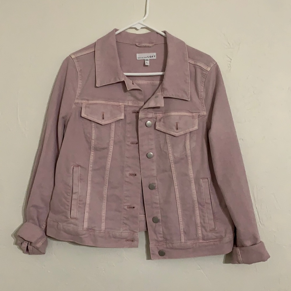 mauve loft denim jacket